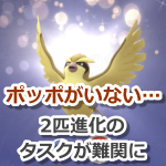 【ポケモンGO】ポッポを2匹進化させるという難関タスク…ポッポがいない