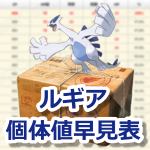 【ポケモンGO】ルギアの個体値・CP早見表【大発見】