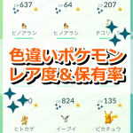 【ポケモンGO】色違いポケモンのレア度＆保有率まとめ