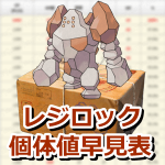 【ポケモンGO】レジロックの個体値・CP早見表【大発見】