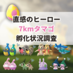 【ポケモンGO】7kmタマゴ孵化状況、色違い確率を調査！色違いのタマンタが初登場！マネネも生まれるかもしれません【直感のヒーロー】