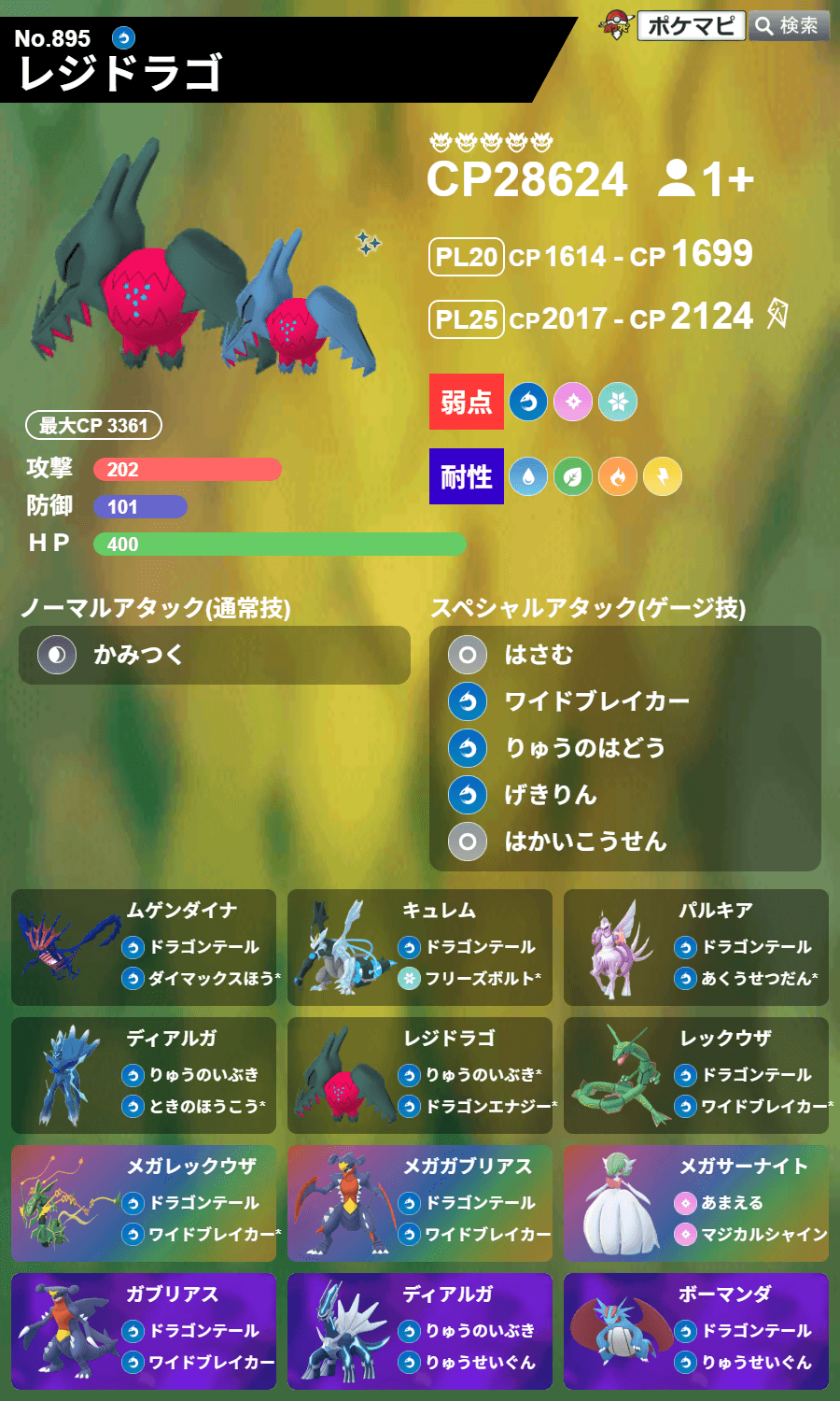 ポケモンGO】レジドラゴのレイドアワー｜現地時間 2026/4/1(水)18時～19時